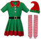 AudMsier Festliche Elfenkleidung Elfenmütze Set Hemd Hosen Kleid Weihnachten Karneval Cosplay Herren Damen Erwachsene (Damen, XS)