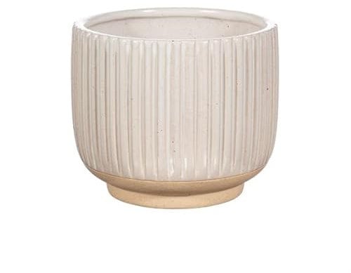 Sass & Belle Grooved Planter Large Off White
