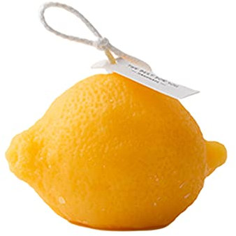 Candela profumata a forma di arancia, cera di soia naturale, a forma di frutta, a forma di limone, decorazione per la casa, per le vacanze, per feste e per il divertimento (limone)
