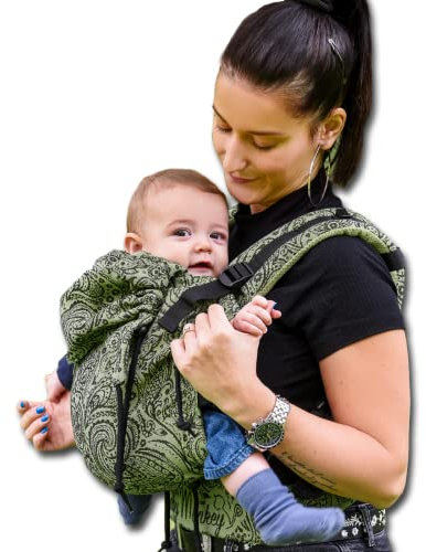 Regolo Baby Monkey Marsupio ergonomico, porta bebe, Mehindi Verde, zaino porta bambino e neonato (2-48 mesi)