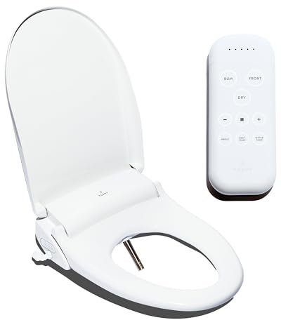 TUSHY Ace Electric Bidet Seat | Warms, Cleans & Dries Via Remote. (Self Cleaning Nozzle, Water Temp & Pressure Control, Heated Seat, Air Drier, Seat Sensor & Soft-Close Lid), Elongated Seat