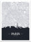 wandmotiv24 Poster als Wanddeko, Größe 80x60cm, Straßen Karte Paris, Frankreich, Hauptstadt, Reisen, Moderne Wanddeko, Wandbilder, Deko, Bild M0136