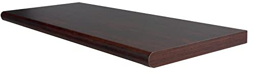 Decor Space Mensola da muro sospesa in legno con bordo arrotondato fissaggio con tasselli a scomparsa (60 x 25 x 2.5 cm, Noce)