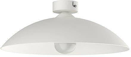 L+ Deckenleuchte aus Metall, Kuppelform, Durchmesser 30 cm, Farbe Rot matt (Bianco, 40)