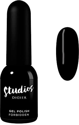 Didier Lab - Premium UV Gel Nagellack Forbidden - Farbgel für Nägel - Auftrag von 1 oder 2 Schichten - Stark Pigmentiert - Gel Polish - Schwarz
