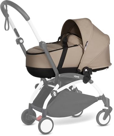 Babyzen YOYO Liegewanne, Taupe - Mit Dicker Doppelmatratze; Schale und Verdeck belüftet - Nur mit YOYO2 Gestell verwendbar (separat erhältlich)
