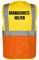 Fassbender-Druck WARNWESTEN - Sicherheitsweste GELB/ORANGE mit Taschen und Reißverschluss nach EN ISO 20471 zertifiziert - Warn Weste für BRANDSCHUTZHELFER - Unisex mit hochwertigem Reflektorstreifen