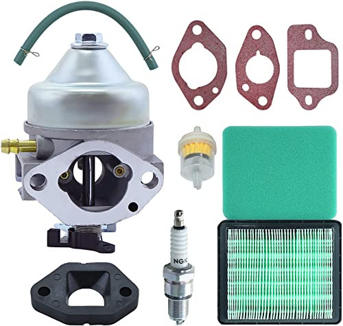ADEFOL Kit carburateur pour Honda moteur GCV190 et tondeuse à gazon HRB217 HRX217, Carburateur + Filtre à air + Joints + Bougie d'allumage + Filtre à carburant accessoire kit 9 en 1