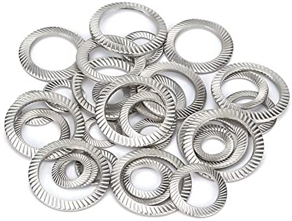 FEEIMOL Rutschfeste Unterlegscheiben Edelstahl Zahnscheiben Sicherungsscheiben M16x24mm (10 Stück)