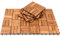 Ansobea Lot de 110 dalles en bois d'acacia - 12 lattes - 30 x 30 cm - 1 m² - Pour balcon, jardin et terrasse - Installation facile, rapide et pratique