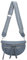 ITALYSHOP24 Damen Tasche Umhängetasche Brusttasche Muster Gürtel Bauchtasche Crossbody Gürteltasche Hüfttasche Crossover Bodybag Schultertasche Handytasche Leder Optik Jeansblau S