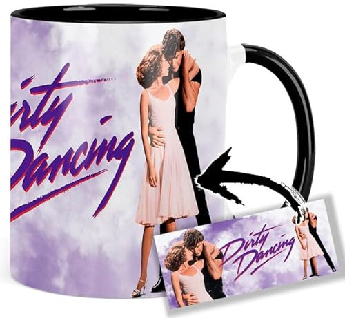Dirty Dancing Patrick Swayze Jennifer Grey Tasse Innen & Henkel Schwarz Keramikbecher Mug