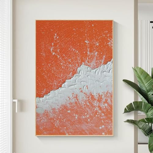 Acrylbilder Auf Leinwand Handgemalt,Moderne Kunst Handgemalte Wandmalerei,Wellen Abstrakt 3D Rahmenlose Handgemalte Ölgemälde Auf Leinwand Wandkunst Für Wohnzimmer Schlafzimmer Büro Wohnkultur,12