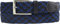 BELTINGER Hochwertiger Stretch-Gürtel mit echtem Leder 3,5cm | Elastischer, geflochtener Golf-Gürtel 35mm | Dehnbarer, mehrfarbiger Flecht-Gürtel | Segel-Gürtel | Schwarz 105cm