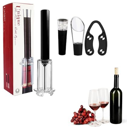 TONGFENG Wino The Go Wine Opening Set | Korkenzieher Weinöffner Set | Luftdruck Wein Korkenzieher Flaschenöffner | Wein Ausgießer, Wine Opening Set, Weinöffner Set Geschenk für Weinliebhaber