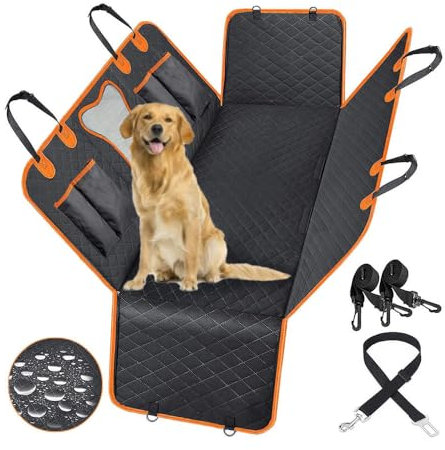 TEMAK Hundedecke Auto Rückbank für Alfa Romeo Stelvio 2017-2022 2023 2024, Kratzfeste rutschfeste Dog Boot Protector with Side Protection,A