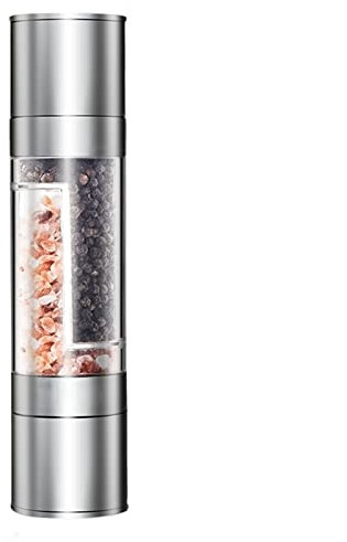 BKSK Grinder Pepper Pepper Grinder - Stainless Steel Salt And Pepper Grinder Set 2 In 1 - Adjustable Ceramic Sea Salt Grinder And Pepper Grinder Pepper Shaker Grinder