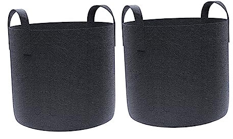 BCOATH 2 Pz Borsa Per Piantare Patate Sacchetti Per La Coltivazione Delle Piante Contenitore Per Piante Traspirante Sacchetto Per Piantare Cipolle Contenitori Per Lucidalabbra Black