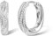 Silber 925 Ohrringe Creolen Kleine Damen, ASH'S CHOICE Silber 925 Creolen mit Zirkonia Stein Glitzer Ohrringe Kleine Huggie Creolen Leicht Klobige Dick Creolen Silber Twist Chunky Ohrringe Damen