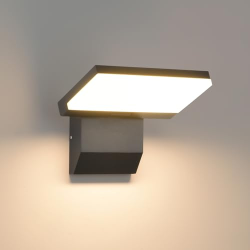 WYQSX Aussenlampe Wand IP65 Außenlampe LED Wandleuchte aussen 18 W Außenwandleuchten 1650 Lumen 3000K Außenleuchte Für den Außen- und Innenbereich, für Garten und Terrasse