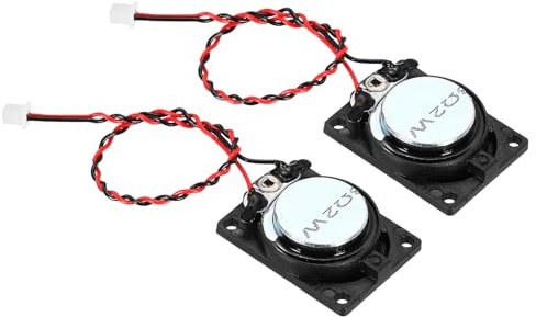 QUARKZMAN 2 Stück 2W 8 Ohm Kleine Lautsprecher Metallgehäuse Quadratisch Interner Mikromagnet Lautsprecher mit 120mm Anschlusskabel für Mini-Lautsprecher DVD EVD Tragbare Werbemaschine