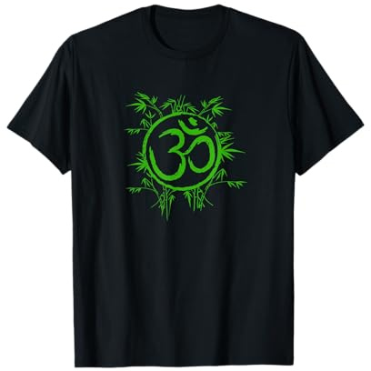 Om Zeichen Mit Bambus Natur Om Yoga Meditation T-Shirt