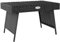Outsunny Foldable Outdoor Side Table, Rattan Garden Coffee Table with Steel Frame, Space Saving Bistro Garden Furniture for Patio, Balcony, 60 x 41 x 41 cm, Black