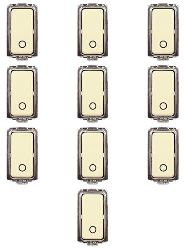 10 MODULI PULSANTE UNIPOLARE, BIANCO, COMPATIBILE CON BTICINO MAGIC, MODULI E FRUTTI 100% COMPATIBILI, MATERIALI DI ALTA QUALITA'