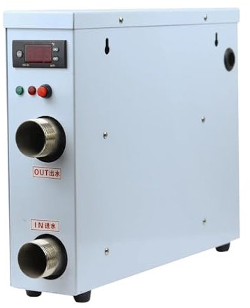 Riscaldatore elettrico for piscina da 5,5 kW a 18 kW con display digitale touch screen, termostato for piscina interrata e interrata, vasca idromassaggio SPA Con elevata efficienza di riscaldamento(22