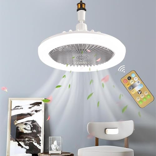 Remote Control 30W Ceiling Fan with LED Light, 3 Speeds, 3 Color Dimmable LED,Modern Fan Lighting for Living Room,Dining Room,Bedroom,Office