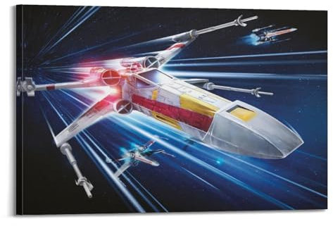 LXODGHE X-Wing Raumspiel-Poster, dekorative Malerei, Leinwand, Wandposter und Kunstdruck, moderne Familienschlafzimmer-Dekoration, Poster, 20 x 30 cm