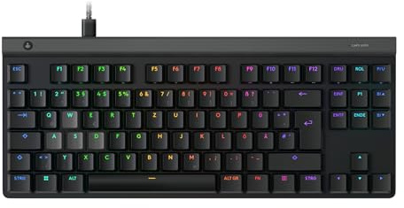Logitech G G515 Rapid TKL Flache kabelgebundene Gaming-Tastatur, vollständig anpassbare PC-Gaming mit analogen flachen Schaltern, Rapid Trigger, Ultra-Slim, für USB-A-Anschluss, DEU QWERTZ - Schwarz