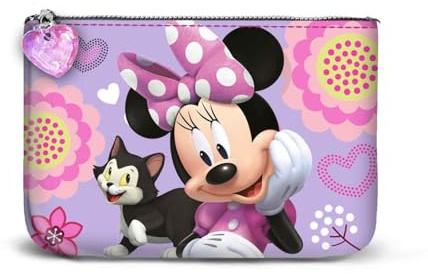 Disney Minnie Mouse Cat-Portamonete Quadrato Piccolo, Lilla, 13 x 10 cm