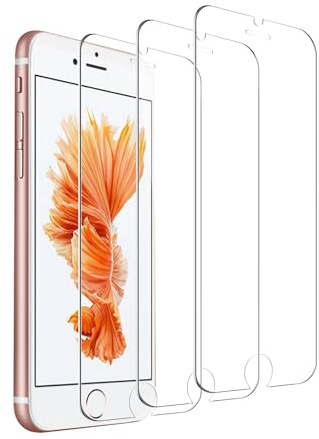 SUJASEN Schutzfolie für iPhone 7 Plus/8 Plus, 3 Stück Gehärtetes Glas, HD Displayschutzfolie, Kratzfest, Anti-Bläschen, 9H Härte