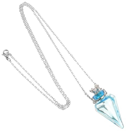 MUCKLILY Ätherische Öle Halskette Damen Anhänger Essenzflasche Glas Diffusor Halskette mit Leerer Parfümflasche für Aromatherapie Abendveranstaltungen