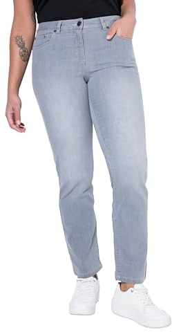 Angel of Style Damen große Größen Übergrößen Plus Size Jeans Paula, Straight Fit, Stretchkomfort, 5-Pocket Mittelgrau 50 831919329-50