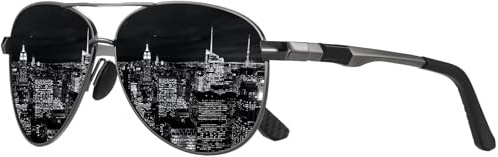 Lunettes De Soleil Hommes/Femmes Polarisées Métal Aviateur Protection UV400