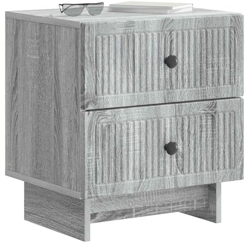 vidaXL Nachttisch Graues Sonoma 43 x 34,5 x 47,5 cm Holzwerkstoff, Schlafzimmer Nachtkommode, rechteckiger Schrank, Stauraum, praktische Lösung für Dein Zuhause