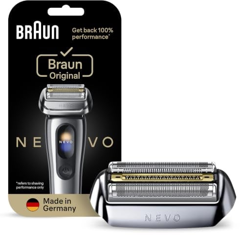 Braun Grille Rasoir Electrique Homme NEVO, Argent | Recharge de Lames Officielle, Conçu pour Préserver un Rasage Optimal, Dédiée à la Série Dotée de la Technologie AeroTouch