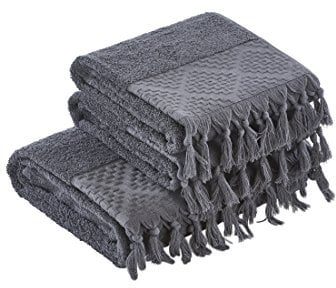 done. 3-teiliges Handtuch-Set PROVENCE BOHÉME anthracite, one size
