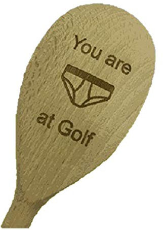 Trophy Large Wooden Spoon engraved Your pants at Golf Hanging hole in handle