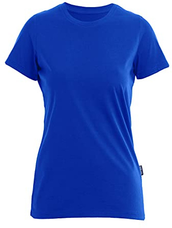 HRM Damen Luxury Roundneck Tee I Premium T-Shirt Damen Rundhalsausschnitt aus 100% Bio-Baumwolle I Basic Shirt Damen bis 60°C waschbar I Hochwertige & nachhaltige Damen-Oberteile