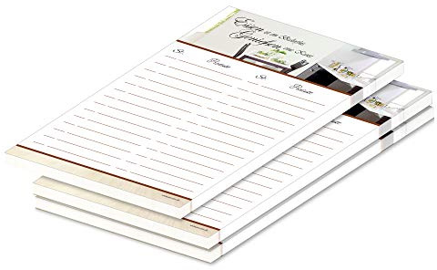 PRICARO Einkaufsliste Wohnen, braun, A5, 3 Stück
