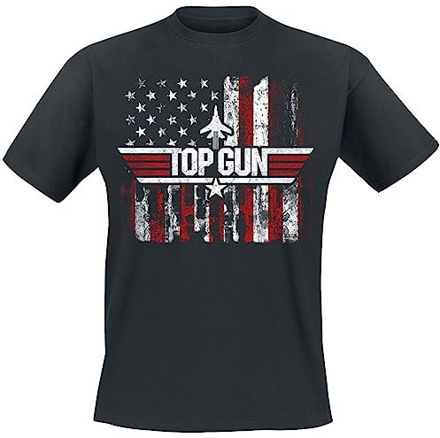 Top Gun Fighter Weapons School Männer T-Shirt schwarz L 100% Baumwolle Fan-Merch, Filme