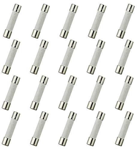 HUAREW T8AL250V 20 Stück 6x30 mm 0,24 x 1,18 Zoll keramik langsam schmelzen sicherungen 8A 250V