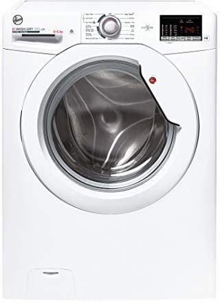 Hoover H-WASH&DRY 300 LITE Freestanding Washer Dryer, 8 Kg Wash + 5 Kg Dry, 1400 RPM, Combined Cycle Class E, NFC & IoT App, Care Cycles & KG Mode, White, 60x53x85 cm - H3D 4852DE/1-80