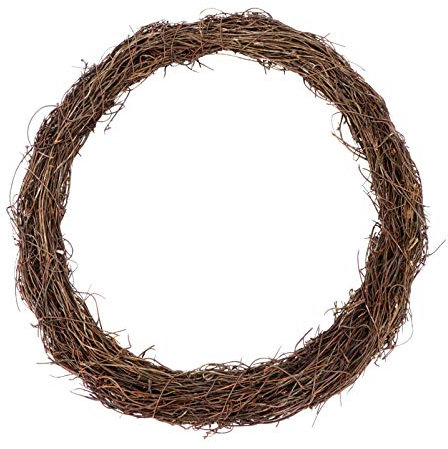 Amosfun Rattan Kranz Türkranz Rohling Weihnachtskranz DIY Basteln 35cm Naturkranz Rustikale Kränze Selber Machen Landhaus Weihnachtsdeko Erntedankfest Weihnachten Hochzeit Festival Dekoration
