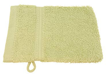 Julie Julsen® Bio Waschhandschuhe in 32 Farben erhältlich weich und saugstark Lindgrün 15x21 cm