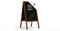 ALLboards Kundenstopper Wasserfest mit lackiertem Holzrahmen 118x61cm, Werbetafel, Gehwegaufsteller, Aufsteller, Straßenreiter, Kreide