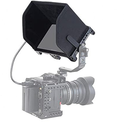 Nitze 6 Monitorkäfig mit Sunhood NATO Rail HDMI-Klemme kompatibel mit Feelworld LUT6S LUT6